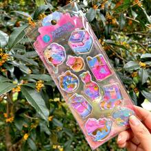 Moe Moe Fragrant Shaker Stickers: Cute Dessert & Ice Cream Design With Holographic Sequins, 3D Puffy Adhesive Stickers For Scrapbooking & Kids DIY Decoration - 3D Stickers 84 - View 4
