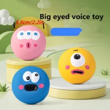 PETSIN 1/3pcs Dog Squeaky Toys, Cute Big Eye Design, Durable Rubber Material, Chew Toy For Teeth Cleaning, With Funny Squeaky Sound, Suitable For Interactive Training - Multicolor - View 6