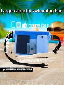 Seka Paul PVC Waterproof Waist Bag, Summer Waterproof Phone Storage Pouch, Back To School Essential, Suitable For Swimming, Water Park, Beach, Summer Vacation Must-Have, Travel Essentials, Vacation Essentials - Multicolor - View 11