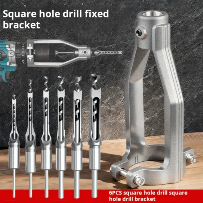 Woodworking Square Hole Drill, Square Tenon Drill, Square Eye Drill, Corner Chisel, Hole Puncher, Corner Tenon Drill