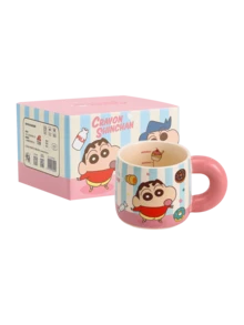 CRAYON SHINCHAN Cốc sứ Crayon Shin-Chan 460ml mới có vạch chia dung tích, cốc uống nước/sáng thời trang dùng trong gia đình. - Nhiều màu - Xem 10