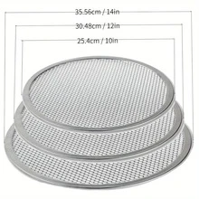 Commercial Grade Seamless Aluminum Pizza Baking Net, Seamless/Non-Stick Mesh Baking Tray, Kitchen Utensil, Suitable For Oven, Grill - Multicolor - View 11