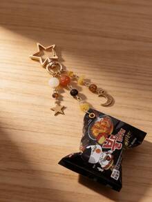 1个方便面迷你零食袋钥匙扣，韩国零食钥匙扣，包包挂件，汽车钥匙扣配件，适合送给朋友和老师的礼物 - 彩色 - 查看 4