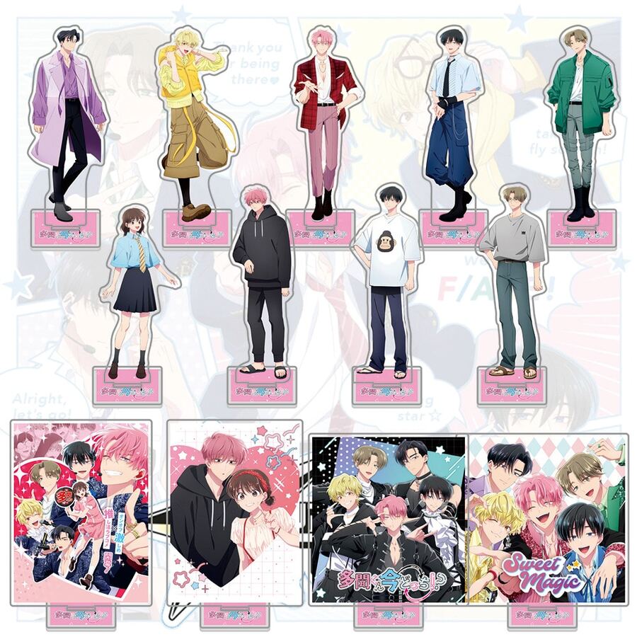 Tamon 的 B 面亚克力立牌 - Kiyoshi Shimizu、Tsubasa Fukuhara、Osamu Sakaguchi、Kei Tachibana、Ryo Kai、Yuri Tanaka，动漫桌面收藏品 - 彩色 - 查看 1