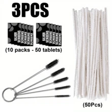 Kit de limpeza para cachimbo (1 peça/conjunto com 3 peças), conjunto multifuncional de escovas de limpeza, com bastão de limpeza, escovas e filtros pequenos, para acessórios de fumo. - Ferramentas de limpeza - Ver 8