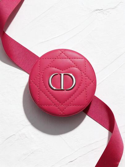 Christian Dior Espejo de mano/espejo compacto de maquillaje con forma de corazón color rosa rojo