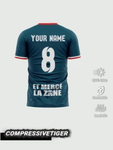 Áo thi đấu thể thao điện tử chuyên nghiệp nam tay ngắn cổ tròn "Jul" tùy chỉnh - Áo màu xanh dương có thể in tên và số, chất liệu thoải mái và bền, trang phục thể thao nam tập luyện tùy chỉnh, World Cup 2026, món quà tuyệt vời cho ngày Valentine. - màu xanh lá - Xem 2