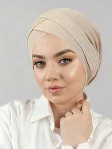 1pc Women's Breathable Soft Religious Headscarf - - Crossed Front Fit Hijab Suitable For Daily Wear, Travel & Religious Practices - Color - View 19