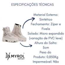 Rock Life Blogger Combat Boot With Two Buckles And Tractor Sole Myrol Outlet - Màu be - Xem 8