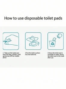 10-100pcs/Pack Disposable Plastic Waterproof Anti-Slip Toilet Seat Cover, Individually Packaged, Portable - Clear - View 6