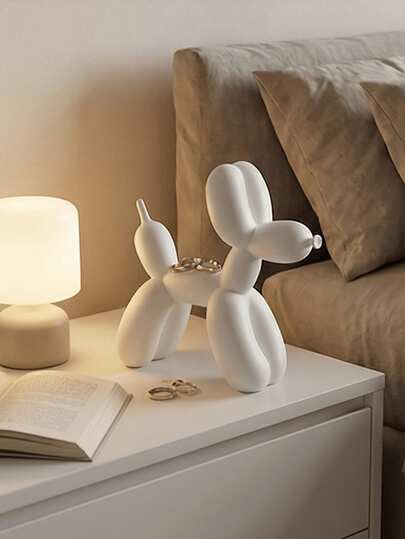 1Pc Cute Dog Ornaments, Luxury Resin Sculpture - Home Decor, Suitable For Living Room, Office, Bar Cabinet And Bookshelf | Aesthetic Room Decor, Gift, Vintage Home Decor, Desktop Decor, Wedding Decor, Table Centerpiece Decor