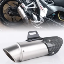 Modificación de la Sección de cola general de la tapa de cola de fibra de carbono con oreja colgante en la boca inclinada de titanio del tubo de escape de la motocicleta (calibre 51 mm) - A - Ver 5