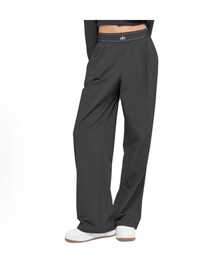 Alo Yoga Women's Suit Up Trouser | Premium High-Waist Relaxed Straight-Leg Pants | Luxury Soft Stretch Performance Trousers | Wide-Leg Athletic Leisure Slacks | Celebrity Style Urban Workout Apparel | Breathable Lightweight Formal-To-Gym Pants - 黑色 - 查看 8