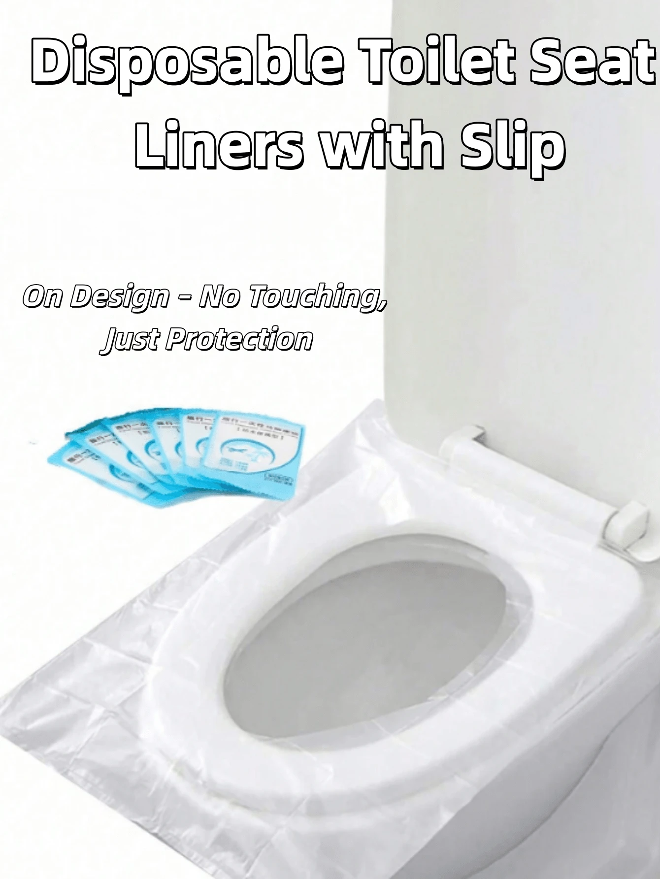 10-100pcs/Pack Disposable Plastic Waterproof Anti-Slip Toilet Seat Cover, Individually Packaged, Portable - Clear - View 1