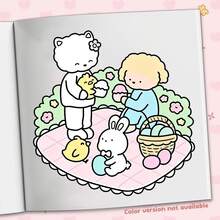 1pc HOPPY CORNER Cute & Cozy Coloring Book: 40 Pages Adorable Easter Bunny & Bear Illustrations, 190g Thick Paper, Perfect For Spring & Easter Relaxation & Mother's Day Gift - Happy Corner - View 5