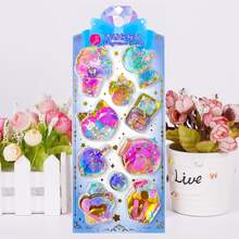 Moe Moe Fragrant Shaker Stickers: Cute Dessert & Ice Cream Design With Holographic Sequins, 3D Puffy Adhesive Stickers For Scrapbooking & Kids DIY Decoration - 3D Stickers 84 - View 13