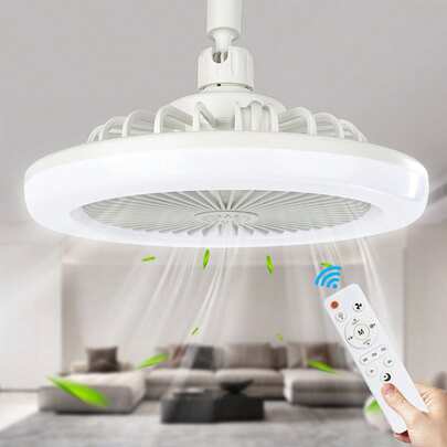 10in LED Fan Light With 5 Blades, 360° Flexible Rotation, Remote Control, Aromatherapy Function, Crystal Shade, Adjustable Color Temperature, Brightness, Wind Speed, Timer, Suitable For Bedroom, Living Room, Office, Shop