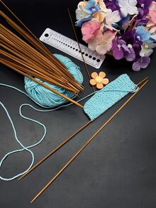 Bộ kim đan bằng tre cacbon hóa dài 9,84 inch/13,79 inch kèm thước đo, 4 kim đan hai đầu bằng tre cacbon hóa, thích hợp cho các dự án đan móc thủ công. - Cacbon hóa hai điểm - Xem 4