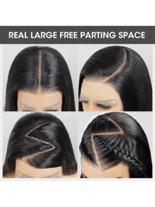 42 Inch Wig Human Hair 250 Density 13x6 Lace Front Wigs Human Hair Pre Plucked With Baby Hair 15A Glueless Straight Frontal Human Hair Wigs For Women - Natural Black - 查看 3