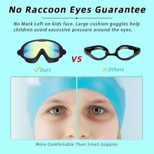 Swim Goggles 2 Packs Anti-Fog Anti-UV Wide View Swimming Goggles For Kids 3-14, Back To School - Black-2 - View 7