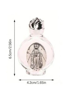 Christian Holy Water Bottle With Cross, Virgin Mary Sculpture Bottle, Suitable For Holding Holy Water, Perfume And Essential Oils, Church Souvenir,Bathroom,Travel - Multicolor - View 5