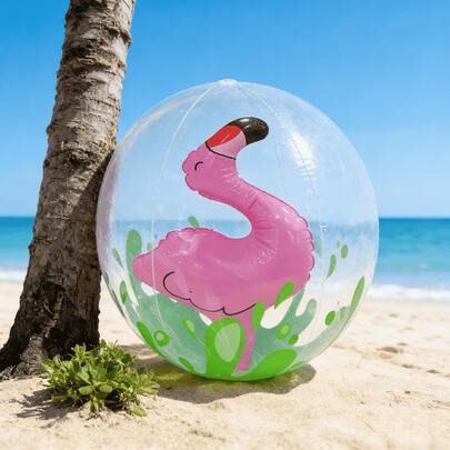 Más Vendido Pelota de Playa Inflable Niños, Diseño de Frutas Tropicales Transparente, Juguete Acuático para Piscina y Playa