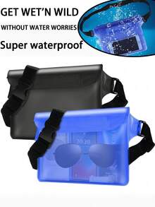 Seka Paul PVC Waterproof Waist Bag, Summer Waterproof Phone Storage Pouch, Back To School Essential, Suitable For Swimming, Water Park, Beach, Summer Vacation Must-Have, Travel Essentials, Vacation Essentials - Multicolor - View 3