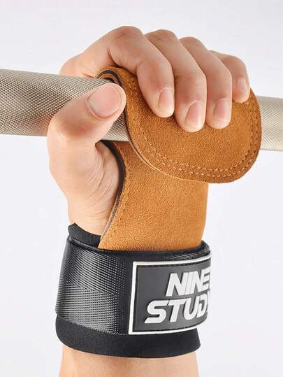 Thick Cowhide Weightlifting Wrist Wraps, Magic Tape Closure Design, Unisex Fitness Gloves, Non-Slip Fitness Support Straps, Suitable For Weightlifting Training, Gym Workout, Pull-Ups, Deadlifts, Essential Fitness Equipment Accessory Set, Women Fitness Gear