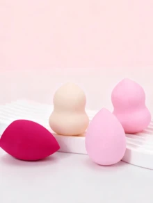 4个化妆海绵，适用于膏状和粉状遮瑕膏，散粉化妆刷，化妆品，便宜，房间装饰，梳妆台，旅行，卧室，化妆配件，粉扑，美妆蛋，粉扑，化妆海绵，便宜，圣诞礼物，化妆品，化妆工具，便宜货，礼物，女士礼物，圣诞礼物 - 彩色 - 查看 5