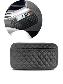 Universal Car Seat Back Storage Bag, Waterproof Faux Leather Organizer Pouch, Multi-Function Phone & Document Holder - A - View 9