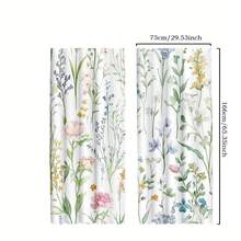 2PCS Watercolor Floral Curtains, Pole Pocket Design To Protect Privacy, Bohemian Style Colorful Flower Design Suitable For Bedrooms And Living Rooms - Multicolor - View 6