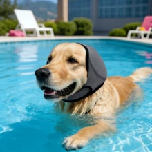 Waterproof Dog Ear Covers, Suitable Even For Mischievous Puppies. Just Place And Press, No Need To Pull Or Lure With Food. - Black - View 6