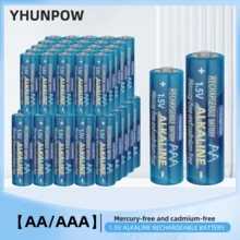 Pilas alcalinas AA/AAA de 1,5V, recargables, de alta capacidad y larga duración para dispositivos electrónicos diarios - Ver 2