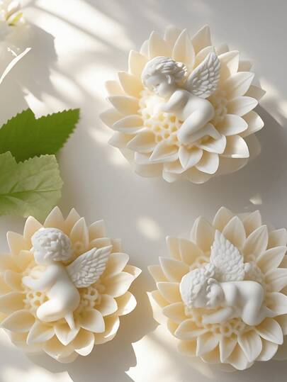 1pc Sunflower Baby Shaped Silicone Candle Mold, DIY Sunflower Scented Candle, Plaster Home Decor Accessory Silicone Mold