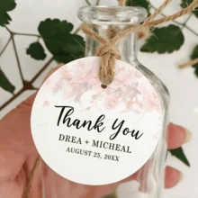 Thẻ quà tặng tùy chỉnh, Nhãn cưới cá nhân hóa, Thẻ quà tặng khách mời đám cưới tùy chỉnh, Thẻ quà tặng tiệc/Trang trí tiệc cưới, Thẻ treo tùy chỉnh, Thẻ quà tặng, Thẻ trang trí quà tặng, Tự làm, Dành cho thanh thiếu niên - thẻ tròn - Xem 6