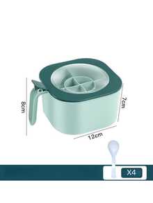 Four-Compartment Spice Storage Box With Spoon - Integrated ABS Spice Container Set, Ideal For Home And Restaurant Use, Rechargeable Kitchen Spice Storage Box, Magnesium Rod/Flint-Free - Multicolor - View 7