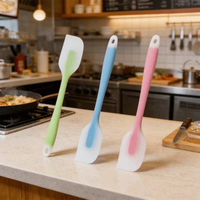 Value Pack Silicone Spatula Set, 450°F Heat Resistant Kitchen Utensils, Non-Stick Baking Scrapers, Ergonomic Comfort Grip Turner For Cooking/Mixing, Dishwasher , Pink/Lime/Mint Blue, [2/4 Packs]