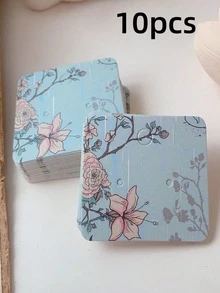 100 piezas Tarjetas de exhibición de aretes, tarjetas de empaquetado de regalo de joyería - A - Ver 10
