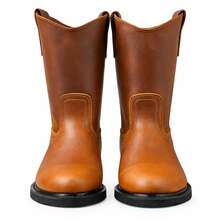 Botas De Trabajo, Botas Vaqueras, Botas Ganaderas, Botas para Establo, Botas Western, Botas para el campo, Botas Goodyear Welt, Botas Cocido Welt, Botas Rudas - Naranja - Ver 4