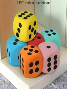 1pc Extra Large Rounded Corner Dice 8cm/3.15inch, EVA Grinded Colorful Funny Dice Toy, Suitable For Party Favors - Multicolor - View 18