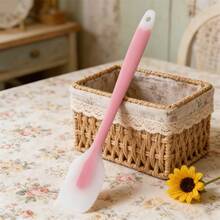 Small Silicone Spatula 8.2 Inch, 450°F Heat Resistant Flexible Scraper, Non-Stick Mini Turner For Precise Baking/Spreading/Mixing, Dishwasher Kitchen Tool (Pink/Lime/Mint Blue)[2/4 Packs] - Baby Blue - View 13