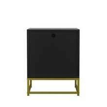Modern Bedside Table With A Drawer And An Open Compartment For The Living Room, Bedroom And Hallway, Dimensions 43 X 40 X 55 Cm, Set Of 1 - 黑色 - 查看 4