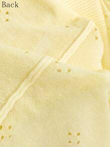 GIGOGOU Áo khoác cardigan dài tay dệt kim nhẹ, thoáng khí dành cho nữ, thiết kế tối giản, thích hợp cho mùa xuân/hè. - Màu vàng - Xem 10
