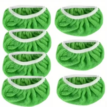 10 bucăți de mop reutilizabile de înaltă calitate, lavete de schimb lavabile, durabile, foarte absorbante, potrivite pentru curățare umedă și uscată - Cap de mop verde - Vizualizare 5