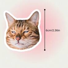 Sarcastic Cat Sticker | Grumpy Face Sticker | Personalized Sticker For Water Bottle, Hamster Holding Bottle Sticker | Funny Drunkard Expression Sticker | Waterproof Vinyl Sticker For Water Bottle, Luggage - Durable Matte Surface, Self-Adhesive Bumper Sticker, Suitable For Car, Window, Laptop, Truck, Van, Water Bottle - Multipurpose Durable Design, Car Sticker - Vinyl - View 4