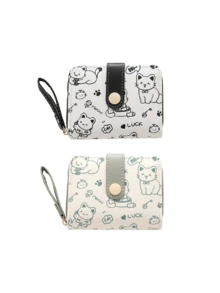 Dompet Mini Wanita, Motif Kucing Lucu, Dompet Koin Kecil dengan Resleting, Banyak Slot Kartu, dan Tali Pergelangan Tangan - Ringan dan Portabel, Dapat Menyimpan Uang Tunai, Kartu Identitas, dan Koin, Dompet Pendek Kapasitas Besar, Dompet Koin Kulit Imitasi yang Modis dan Menggemaskan, Cocok untuk Penggunaan Sehari-hari, Bepergian, dan Hadiah Ideal untuk Teman dan Keluarga. - MultiWarna - View 15