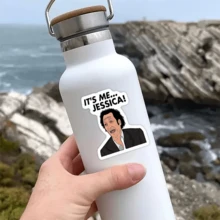 2PCS It'S Me Jessica Hot Chick Vinyl Sticker, Matte Finish, Self-Adhesive, Single Use, Stickers For Water Bottles, Tumblers, Laptops, Hats, Phone Cases - Irregular Shape, Versatile Surface Application - Sticker - View 8