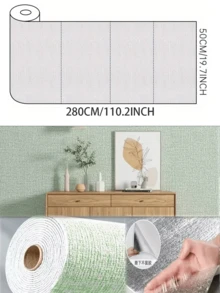 3D自黏壁紙，防水防潮裝飾牆板，隔音隔熱泡棉牆貼，撕開即貼，適用於客廳、臥室、牆面翻新與房間裝飾 - 多色的 - 查看 12