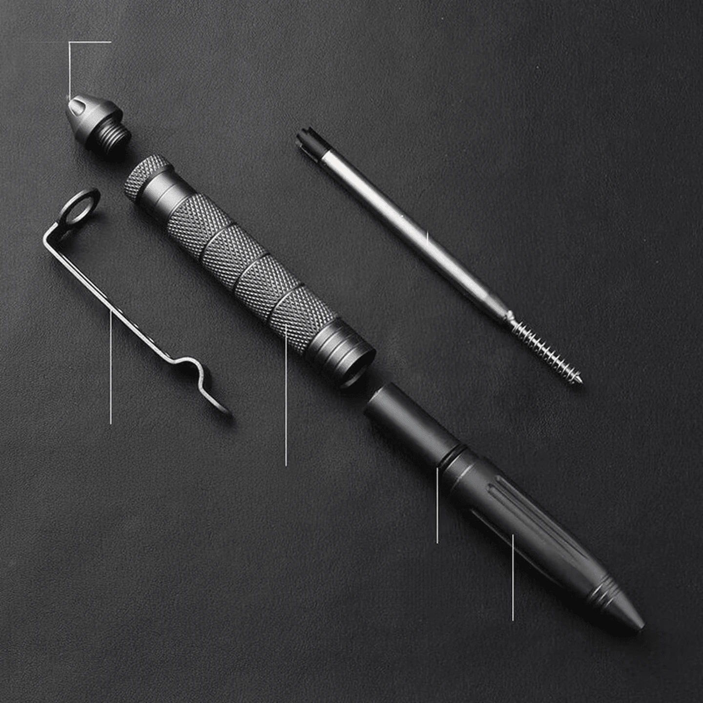 1pc Tungsten Steel Tactical Pen, Window Breaker, Survival Pen, Multi-Functional Tactical Pen, Unisex, Outdoor Camping Accessory - Multicolor - View 1