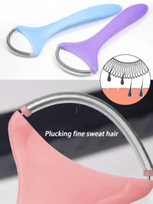 Stainless Steel Spring Women's Portable Threaded Facial Hair Removal Tool, Suitable For Removing Excess Hair On Upper Lip, Chin, Cheeks And Eyebrows, Using Gentle And Effective Spring Technology, A Beauty Makeup Tool For Women - Multicolor - View 5